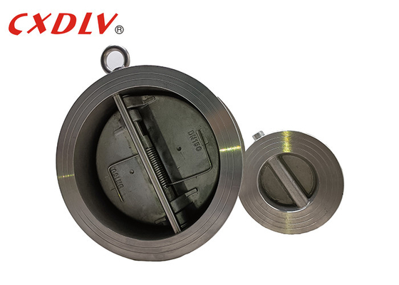 H77X-150LB Van kiểm tra tấm kép bằng thép không gỉ Ghế mềm EPDM Kim loại DIN PN16