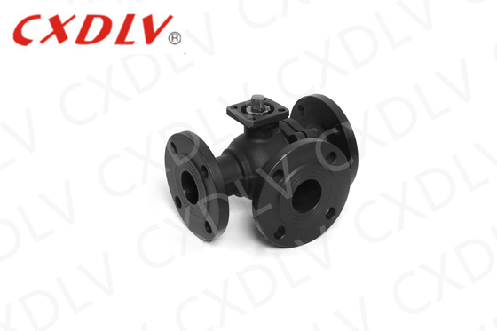 Flanged ISO5211 Direct Mounting Pad WCB Ba cách van bóng PN16 với PTFE Seaat