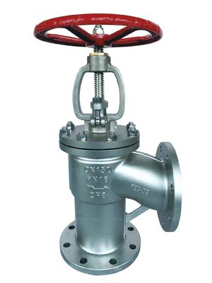 Robust Flanged Angle Globe Valve Providing Effective Backflow Prevention and Easy Installation in Industrial Fluid Systems