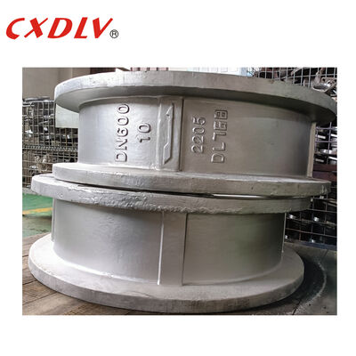 DN600 Ventil kiểm tra tấm kép Duplex Thép 2205 PN10 Flanged Ventil kiểm tra chống ăn mòn cho đường ống biển