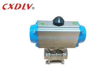 3 miếng thép không gỉ khí nén Actuated Ball Valve Chủ đề Van vít Q611F
