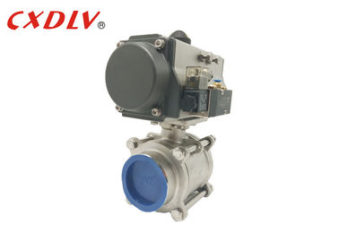 3 mảnh vít chủ đề khí nén Van bi được kích hoạt đôi với van điện từ