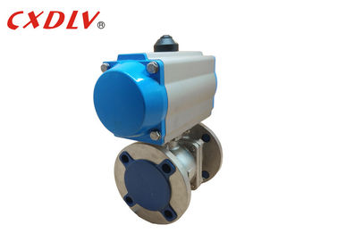 Mặt bích công nghiệp khí nén Van bi điều khiển SS Van điều khiển nước WCB quay