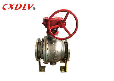 Flange End Gear Hoạt động Trunnion Type Ball Valve Đúc thép không gỉ với Worm Gear