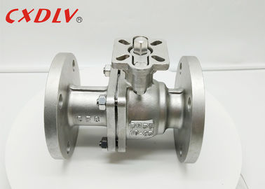 Hai miếng thép không gỉ Van bi Mặt bích đầy đủ Cấu trúc lỗ khoan Cao tấm
