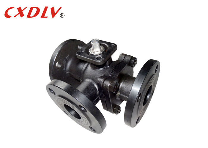 Flanged ISO5211 Direct Mounting Pad WCB Ba cách van bóng PN16 với PTFE Seaat