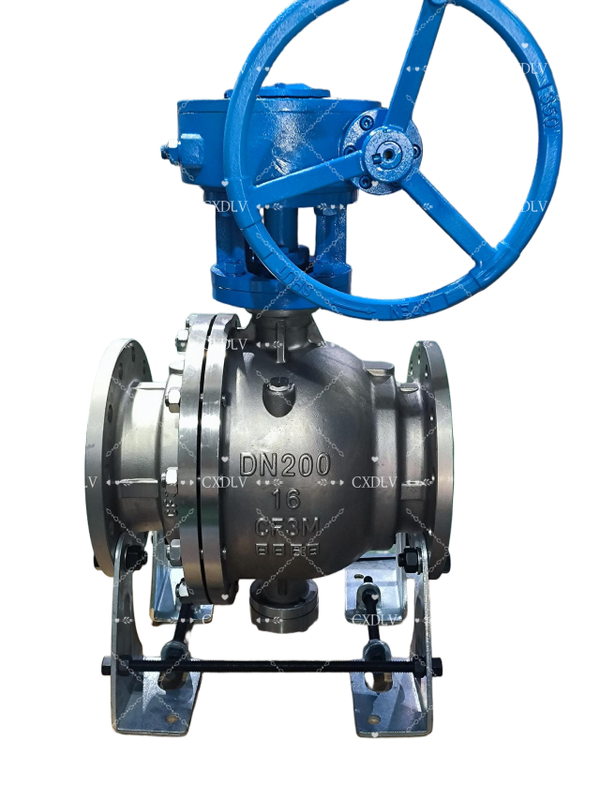 Durable Stainless Steel Ball Valve Worm Gear Operated with Soft Sealing Suitable