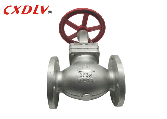API lớp 150LB Stainless Steel CF8M Flange Globe Valve 8 inch 12 inch Plug hình