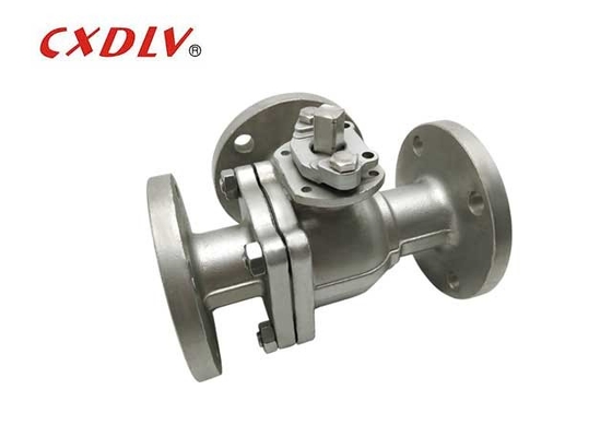 ANSI 150LB Low Platform Stainless Steel Connection T Type 3 Way Ball Valve Flange