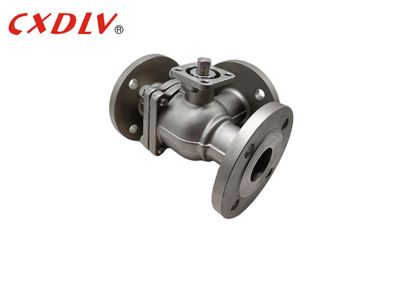 Van bi 3 ngã L-port bằng thép không gỉ đầu bích PN16, vận hành bằng bộ truyền động