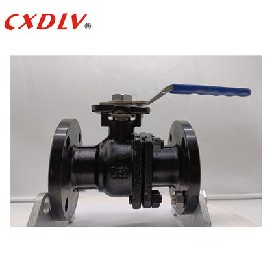 2-PC Split Ball Valve Flange Kết nối với ghế PTFE ISO5211 Lắp đặt TOP Stainless Steel Handle Lever