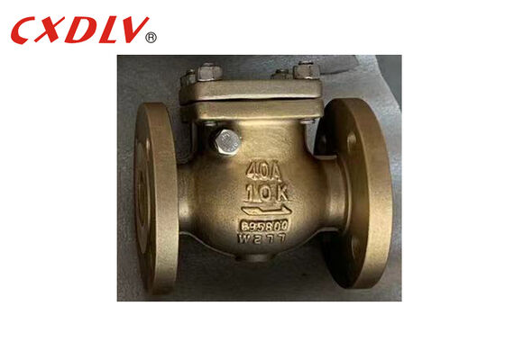 Nhôm đồng C95800 Flange Ends One Way Swing Check Valve JIS10K Cho Hải quân