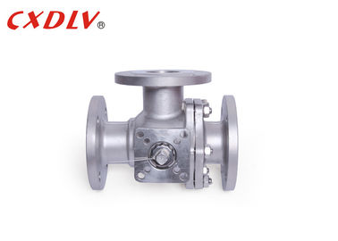 Q45F 16P T - Cổng 3 mặt bích Van cầu CF8M Van nổi điều khiển nền tảng cao