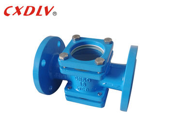 PN16 Flow Công nghiệp Kính đúc Đúc thép WCB DN50 Màu xanh Tùy chỉnh màu