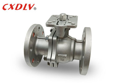 Van bi bằng thép không gỉ 2 chiều Kết nối mặt bích CF8M DN65 với Pad ISO5211
