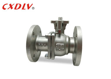 Hai miếng thép không gỉ Van bi Mặt bích đầy đủ Cấu trúc lỗ khoan Cao tấm