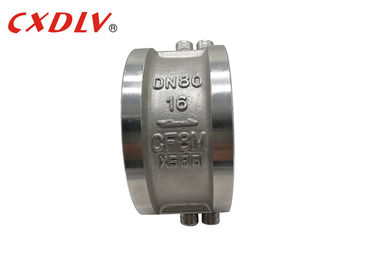 Van lò xo wafer hỗ trợ hai tấm kiểm tra chiều dài ngắn PN16 Áp suất bền