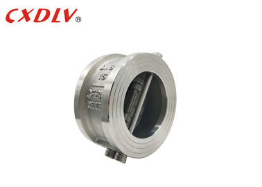 Van kiểm tra hai tấm SUS13 / 14 H76 Cửa xoay đôi wafer Loại DN50 ~ DN500
