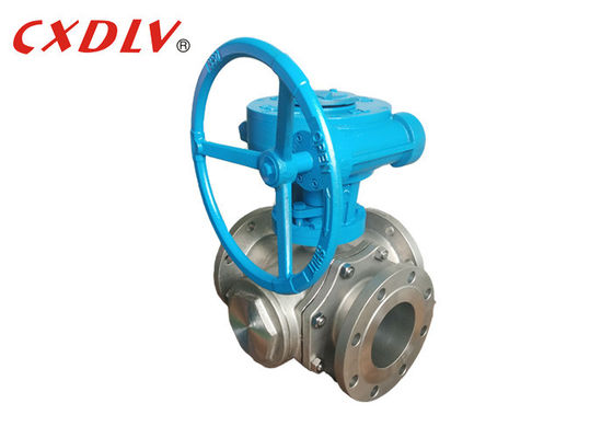 Worm Gear Van bi mặt bích bằng thép không gỉ ba chiều